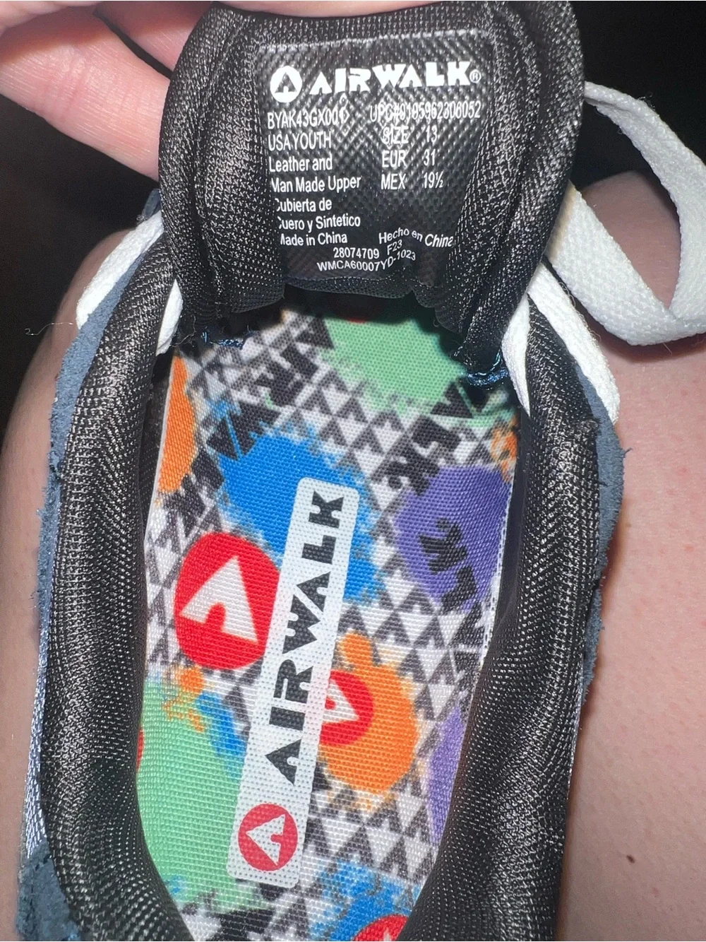 Airwalk Kids Black Sneakers with White Laces